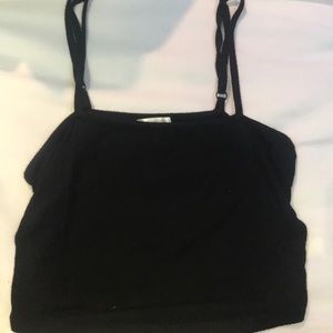 Black Cropped Tank Top